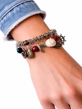 Vintage Coastal Charm Bracelet | Nautical Ocean Vibes | Statement Charm Stack 🌊